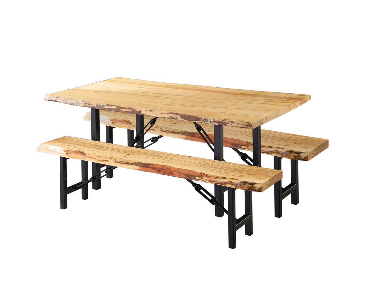 Wormy Maple Table Bench Teton