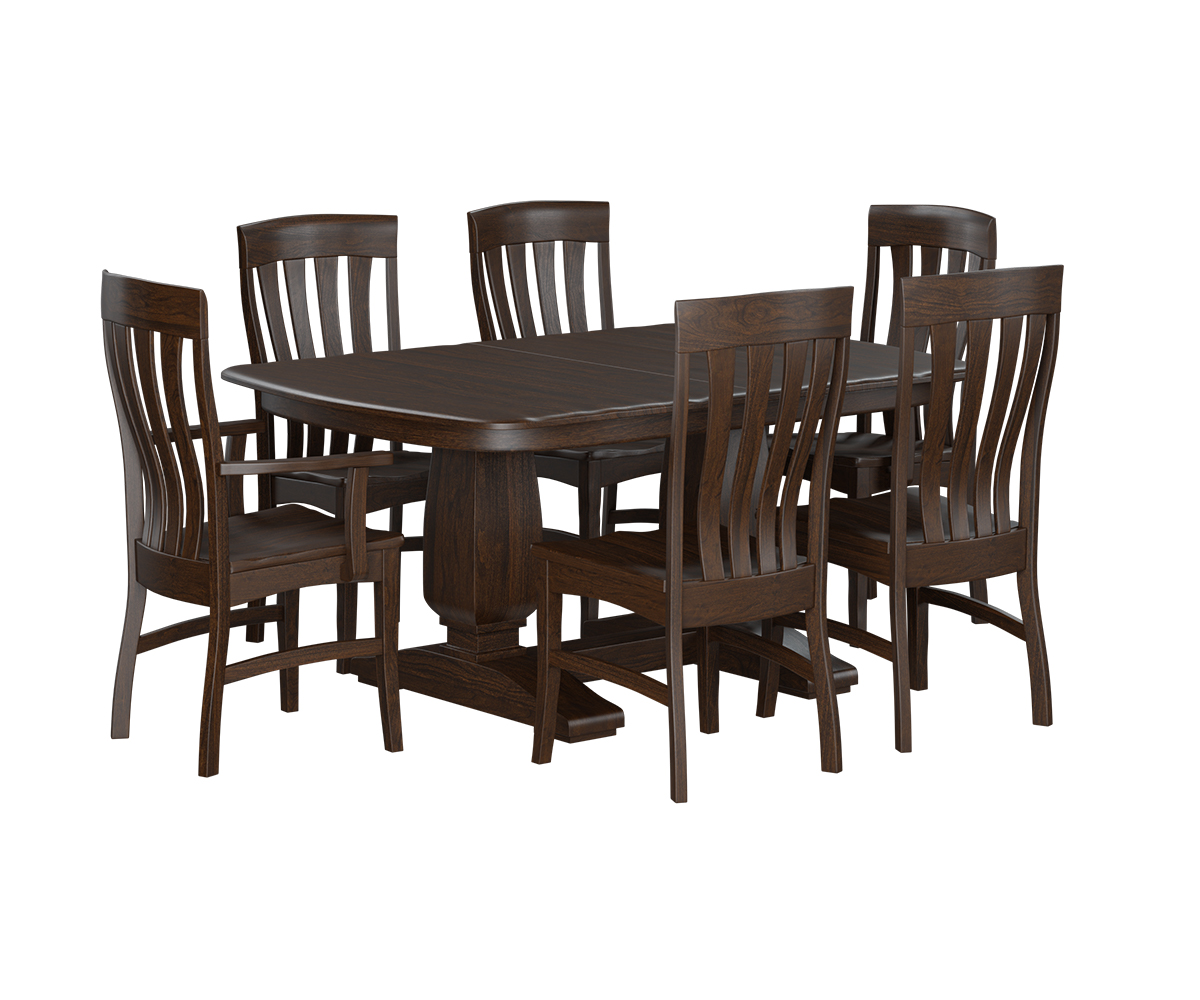 Basset Double Pedestal Table Roland Chair
