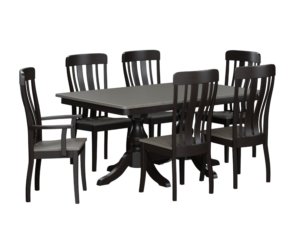 Denver Double Pedestal Table Krilow Chair Group Setting