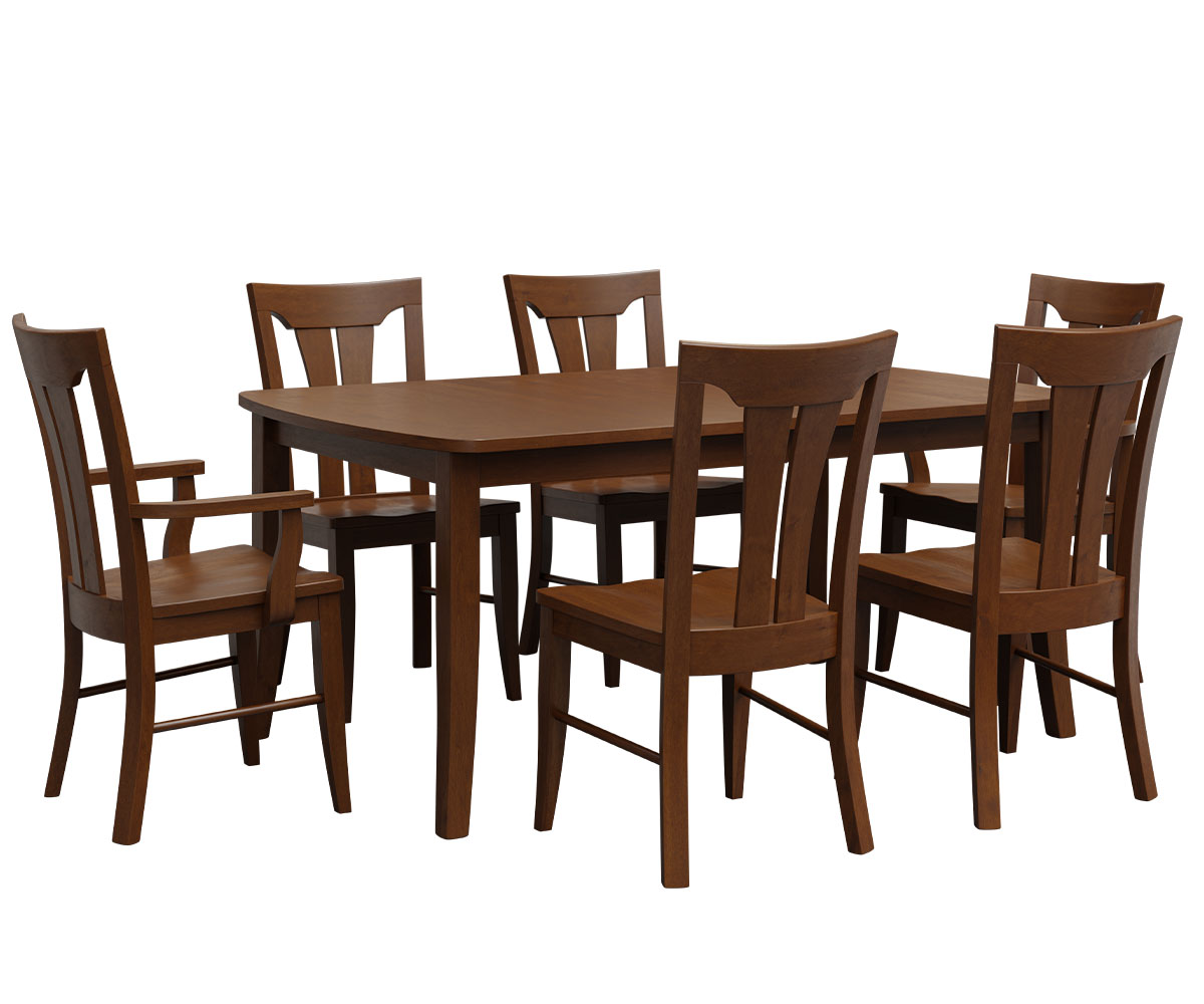 Mallory Curved Shaker Leg Table