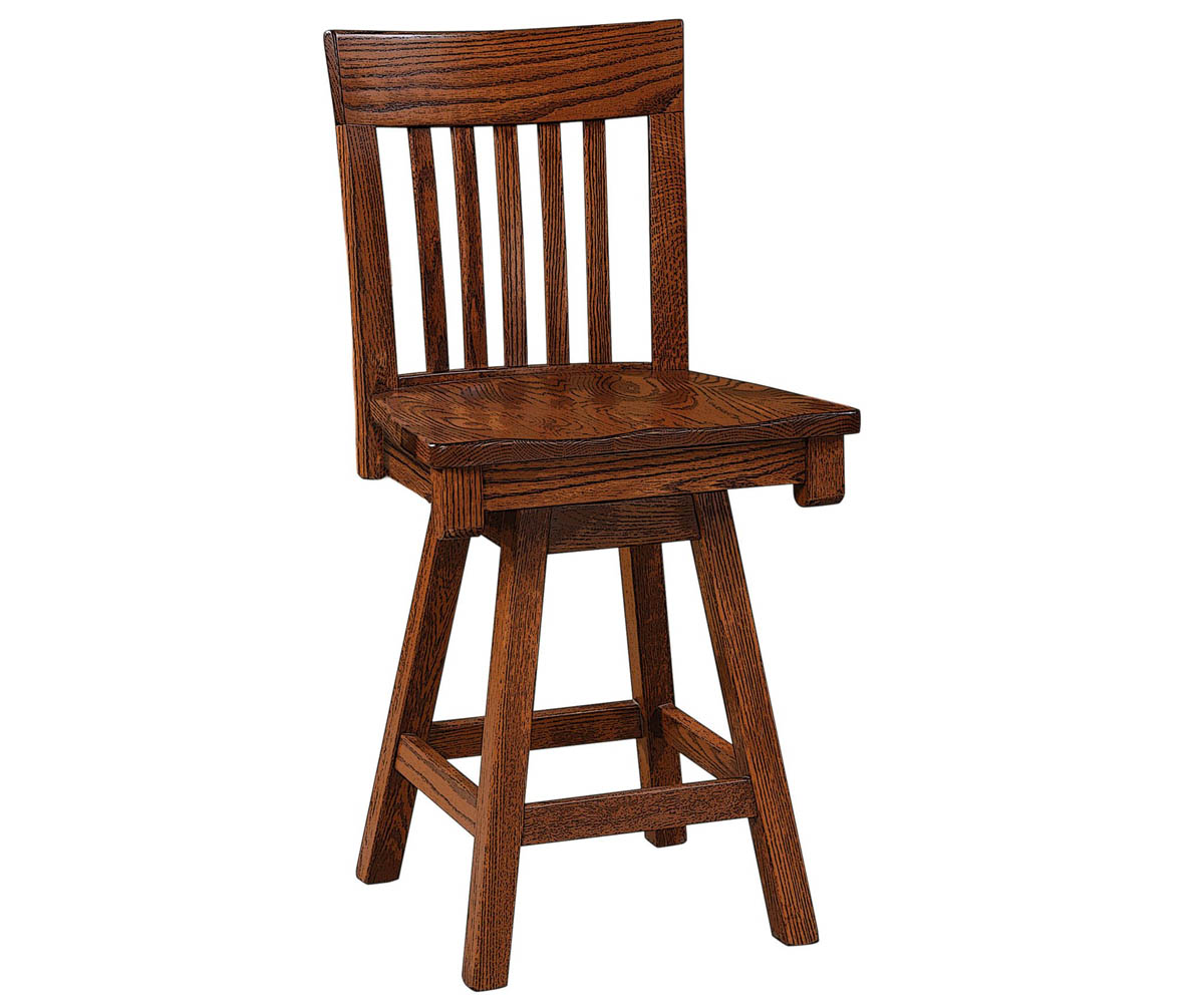 Metro Slat Barstool Swivel