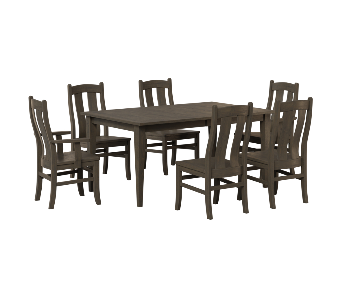 Stowan Chair Shaker Leg Table Group Setting