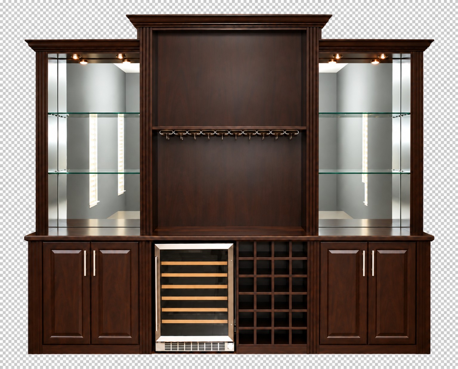 HomeStageHub rendering of the proposed custom built-in home bar